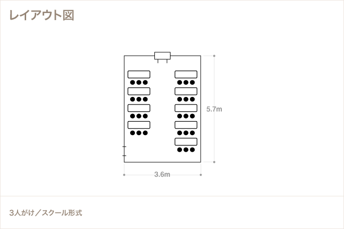 27名様での使用例のレイアウト図