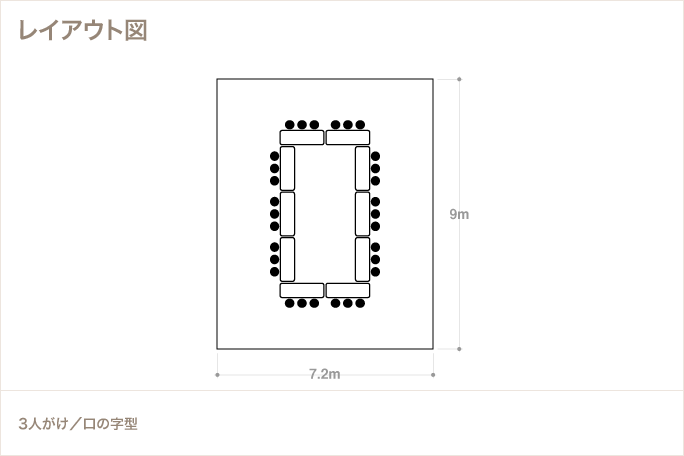 30名様での使用例のレイアウト図