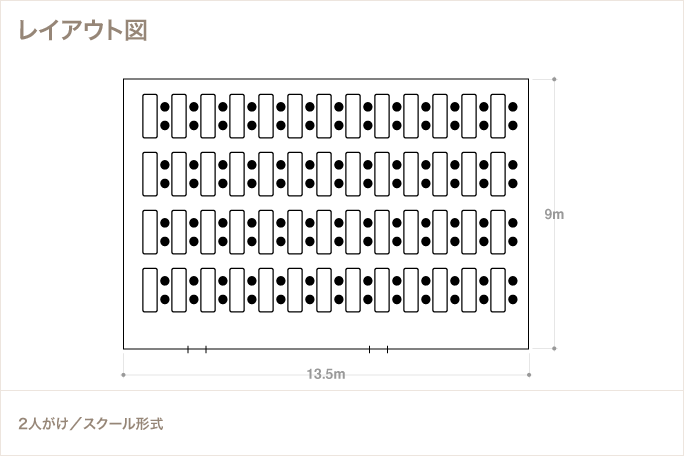 104名様での使用例のレイアウト図