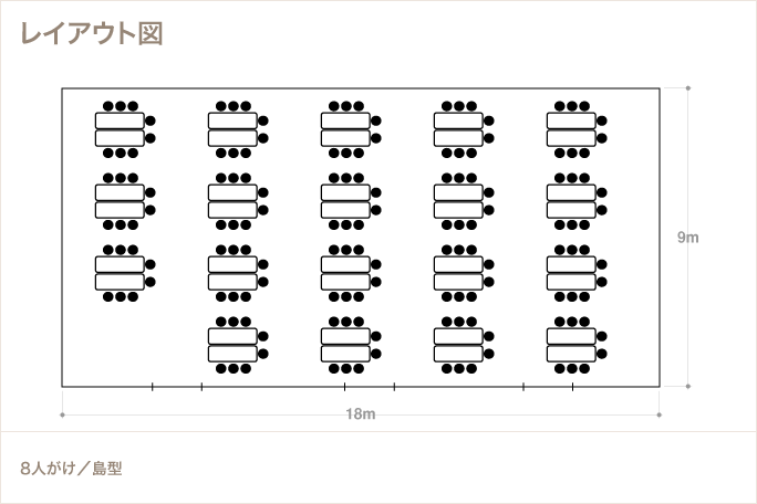 152名様での使用例のレイアウト図