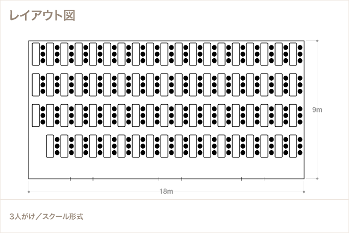 225名様での使用例のレイアウト図