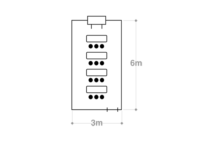 〜12名様までのプラン 12名様での使用例