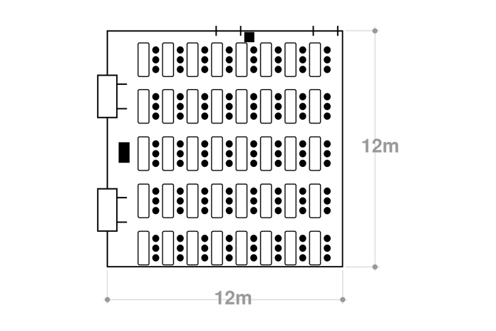 120〜150名様までのプラン 120名様での使用例