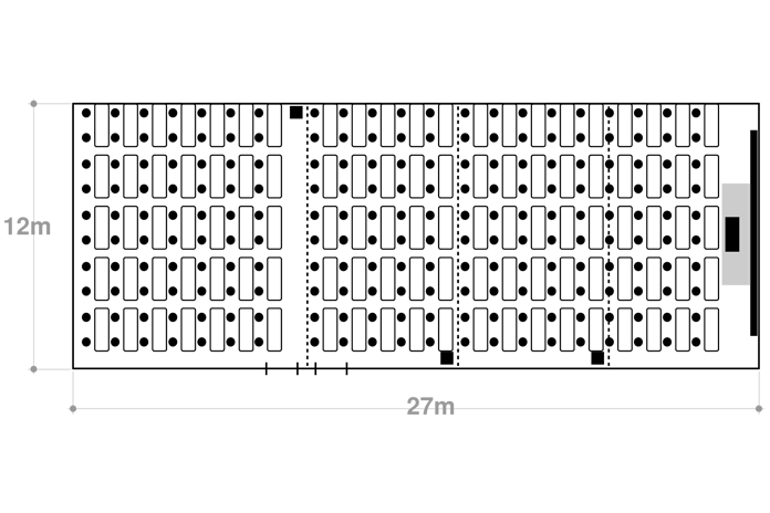 200〜300名様までのプラン 210名様での使用例