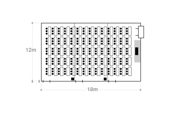 200〜300名様までのプラン 210名様での使用例