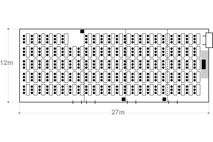 200〜300名様までのプラン 339名様での使用例