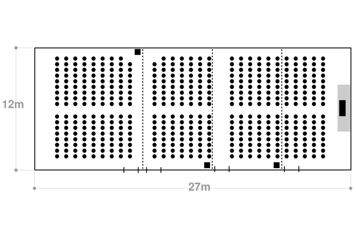 200〜300名様までのプラン 457名様での使用例